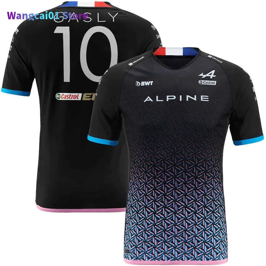 T-shirts pour hommes 2023 F1 Nouveau T-shirt Pilote Alpine Team Racing Esteban Ocon n ° 31 et Pierre Gasly n ° 10 Race T-shirt 0301H23