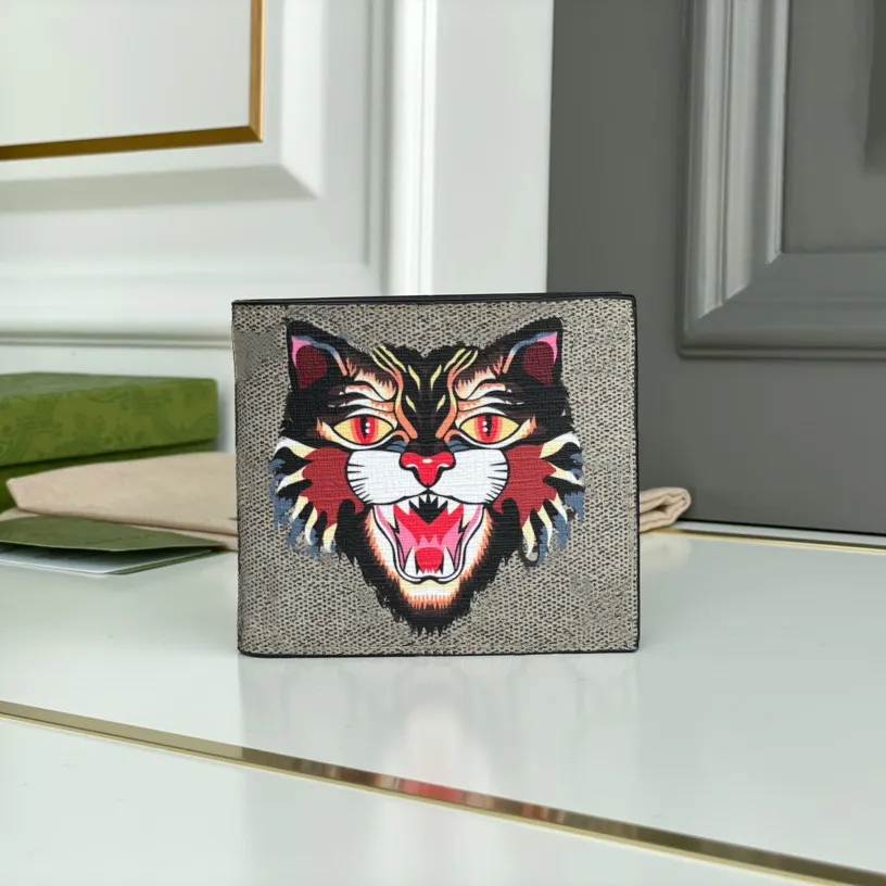 Snake Printed Coated Canvas Wallet
