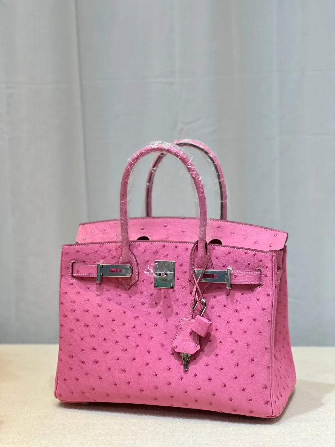 Pink Ostrich Leather Birkin Ostrich Bag Price Luxury Ostrich