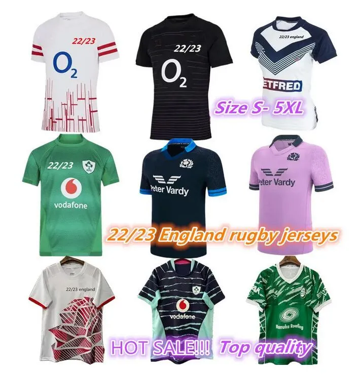 2022 2023 Irland Skottland rugbytröjor ENGLANDs landslag Hemmaplan Borta retro League Wales rugbytröja POLO S-5XL