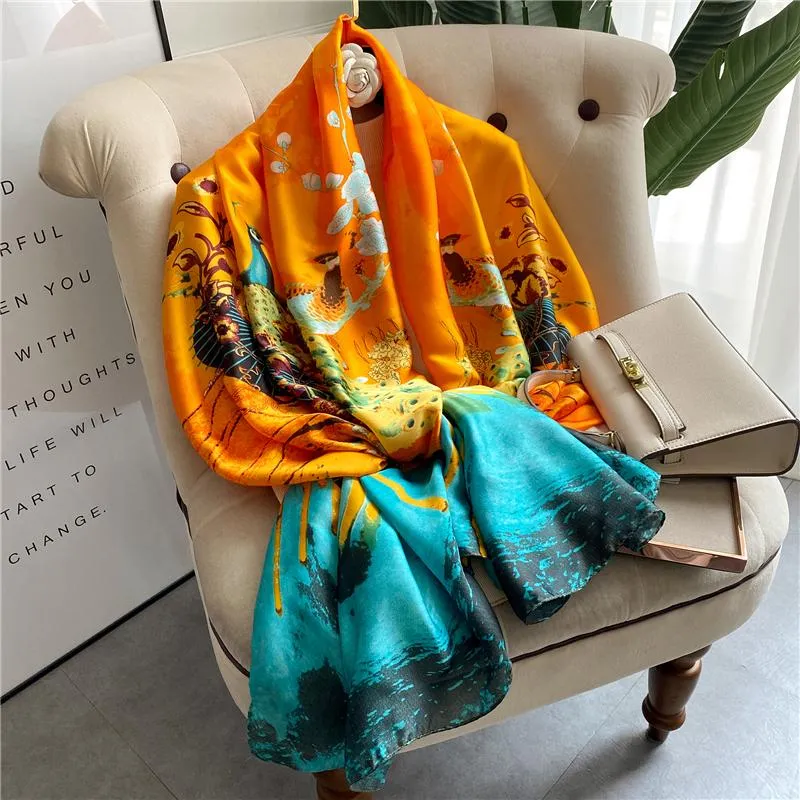 Satin silk scarf deals