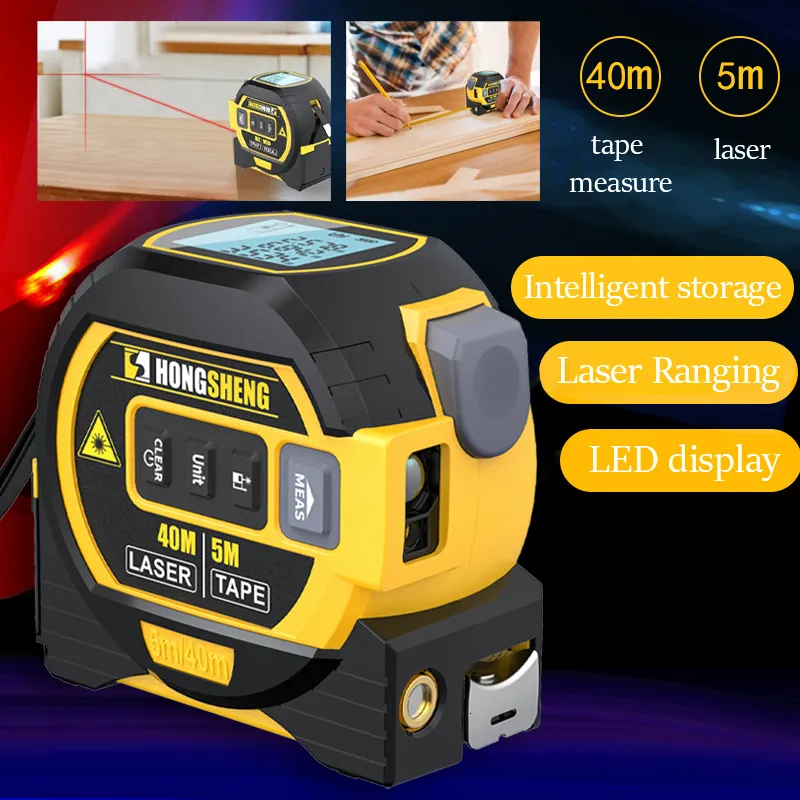 Taśma mierzy 3 in1 Laser Rangefinder w podczerwieni mierz wysoki podświetlenie miernik odległości elektronicznej liniowej linijki pomiarowej 230227