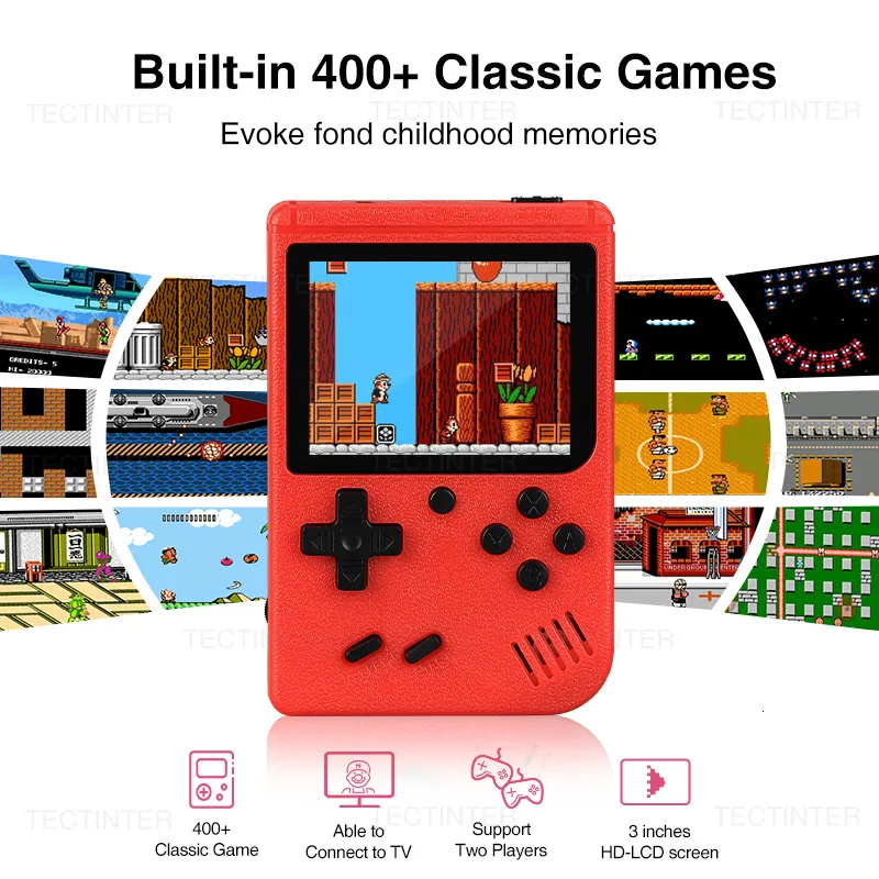 Jeu de poche pour enfants intégré 348 HD Classique Retro Jeux vidéo USB  rechargeable 3,0 pouces Enfants Voyage Électronique Jouets Portable Jeu  Joueur Cadeau