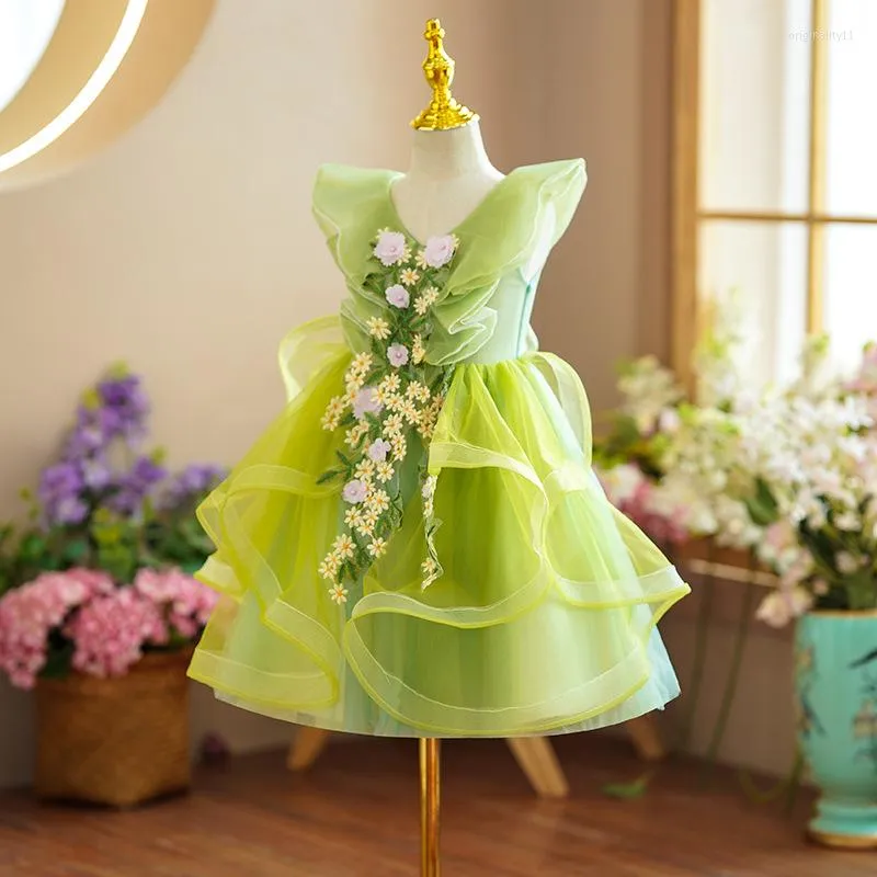 Women Mesh Long Dress Floral Layered Fairy Princess Bridal Evening Gown  Cute New