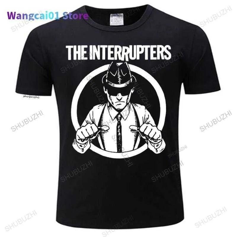 T-shirt da uomo maglietta girocollo uomo New The Interrupters T Shirt American Ska Punk Band Tshirt Prium Cotton Tee Short Seve Summer Tops 0301H23