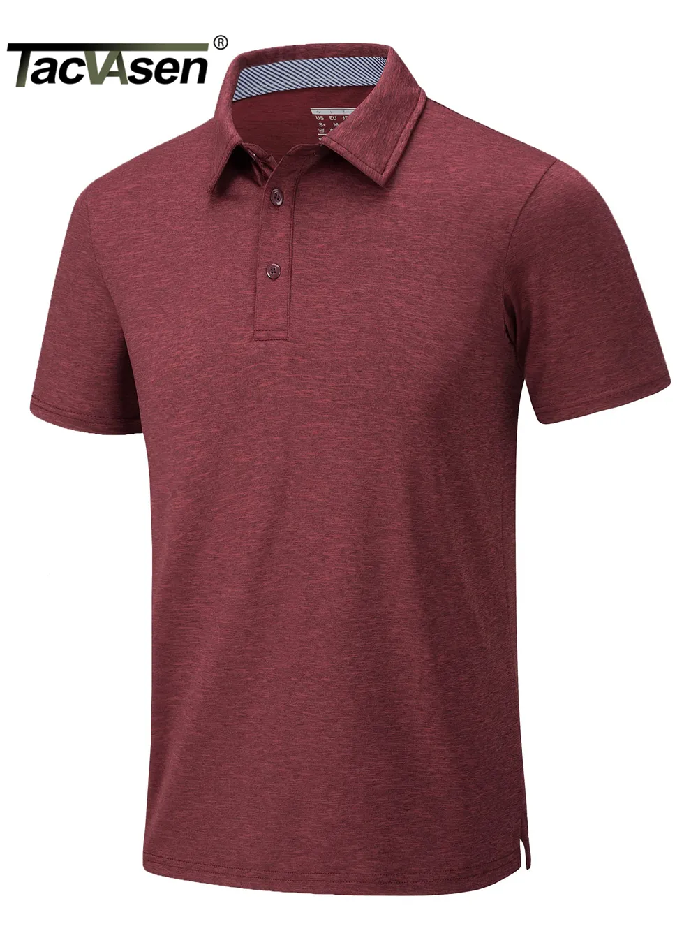 Camisetas masculinas Tacvasen Summer Polo camisetas masculas camisas de manga curta casual 3 botões para baixo para baixo seco respirável de golfe de golfe de trabalho de trabalho 230228