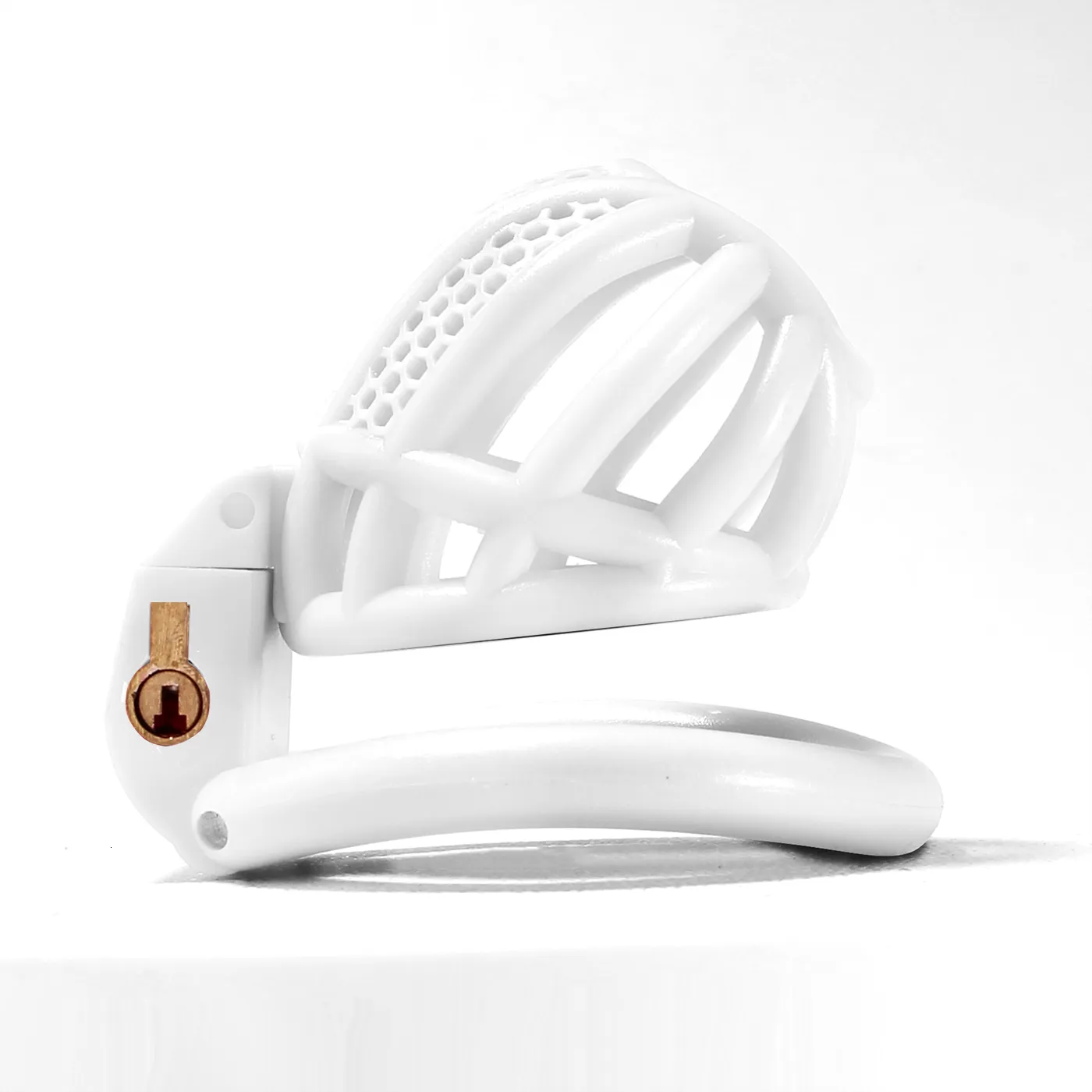 rings Mini Male Chastity Device Chrome CBT Slave Gay with Curved Lock Ring Men Cuckold Lockdown Cage Restraint_voghion.com