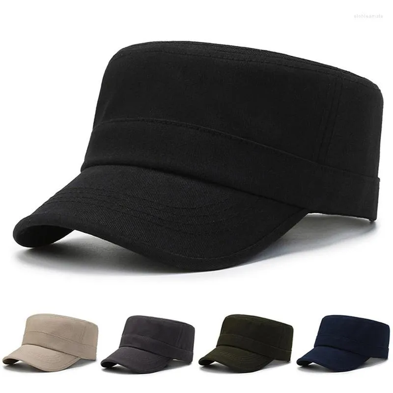 Bérets classique Vintage hommes militaire chapeau adulte mode été automne marque solide réglable casquette plate pour les femmes