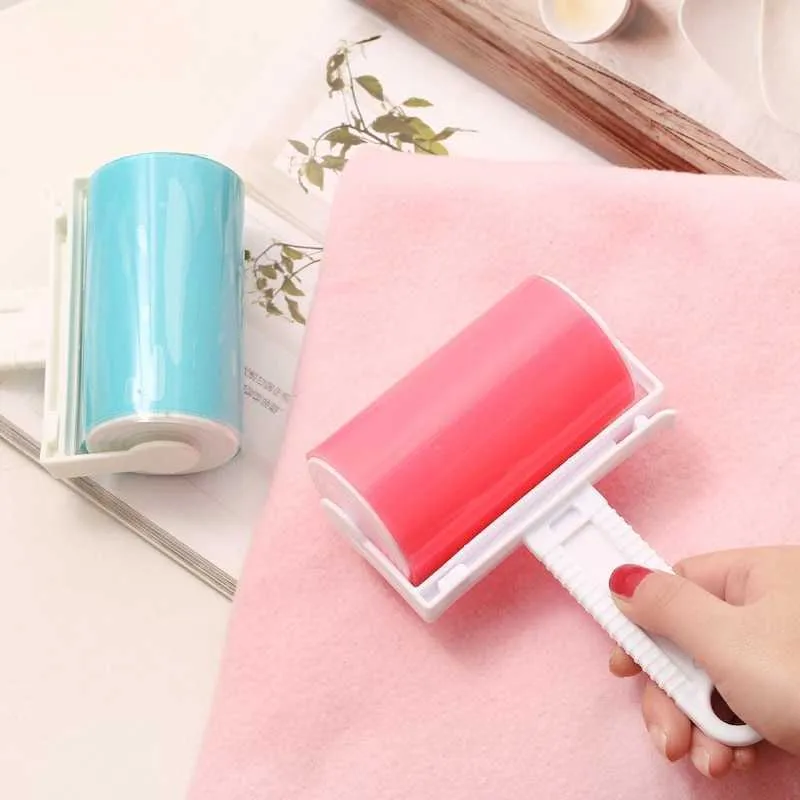 Lint Rollers Brosses Cover Band Haute Qualité Lavable Réutilisable Ménage Nettoyage Remover Portable Cheveux Rolle Vêtements Cheveux Poils D'animaux Sticky Roller Z0601