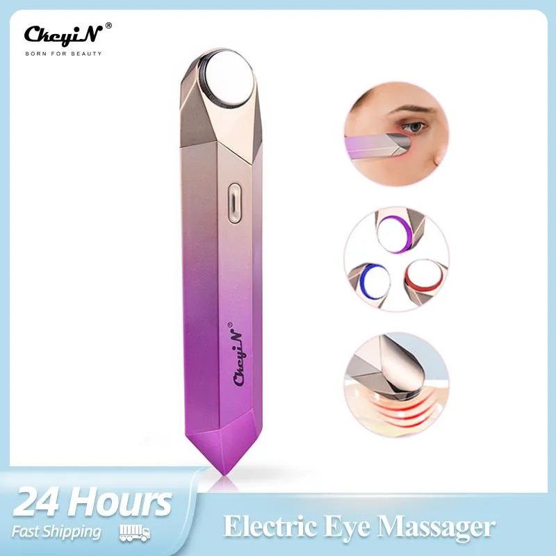 Massager Ckeyin Eye Beauty Devices Anti Wrinkle Electric Eye Massage Instrument Vibration Dark Circle Removal Hot Compress Eye Care