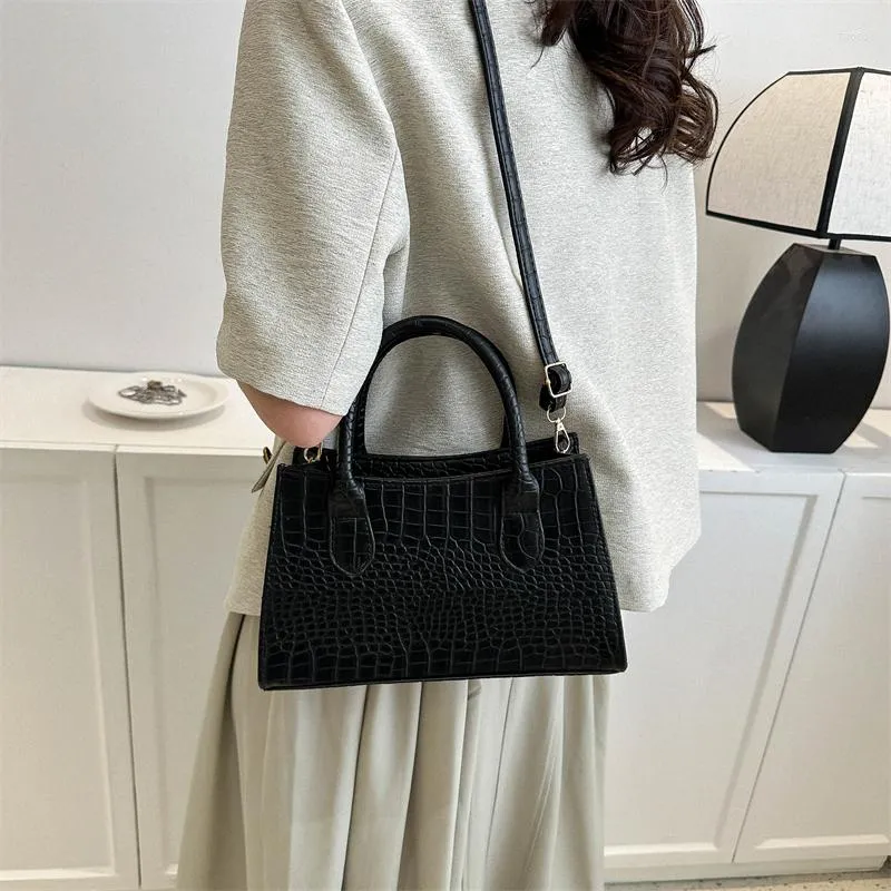 Abendtaschen Damen Hobo Bag PU Leder Krokodil Muster Handtasche Einfarbig Satchel Einfache Vintage Elegante Weibliche Clutch Umhängetasche