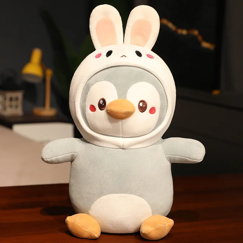 Cartoon Cute Penguin Cosplay Dress Up Plush Toys Stuffed Lovely Animals Doll Soft Baby Pillow Kids Girls Birthday Christmas Gift LT0050