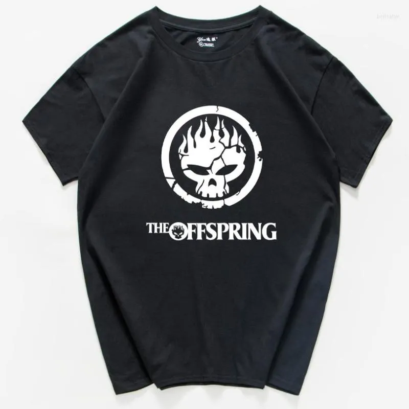 Men's T Shirts The Offspring Skull Punk Band Cotton Short Sleeve Men Shirt Casual Summer Male O-neck Loose Mens Tee