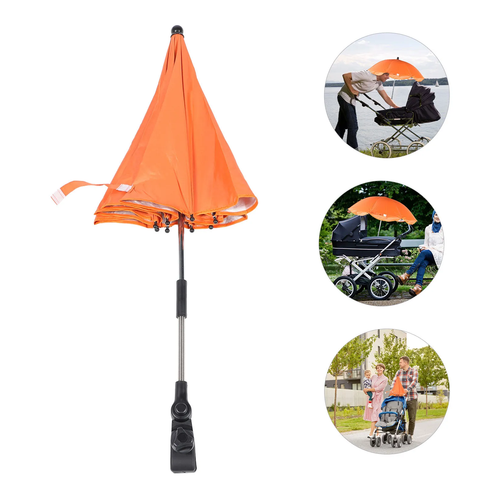 Barnvagnsdelar Tillbehör Paraply Clipon Stol Clamp Justerbar Småbarn Parasol Baby Push Löstagbar 230601