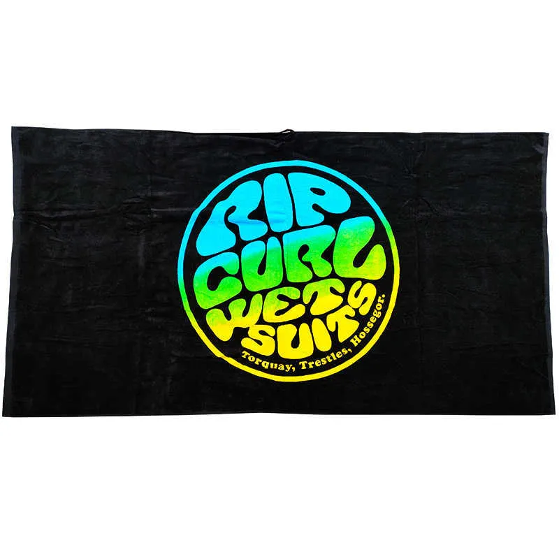 RIP CURL Wetty Icon Badetuch – Schwarz, Groß, Stylisch Für Strand Und Pool