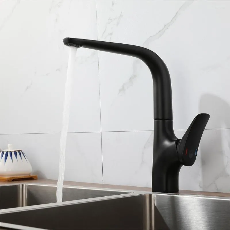 Kitchen Faucets SKOWLL Sink Faucet Touch Single Handle And Cold Water Mixer Deck Mount Matte Black XY-7025