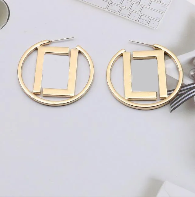 Fashion Hoop Earring Designers For Women Big Circle Hoops Gold Stud Earrings Studs ewelry Earring Wedding Party Gift