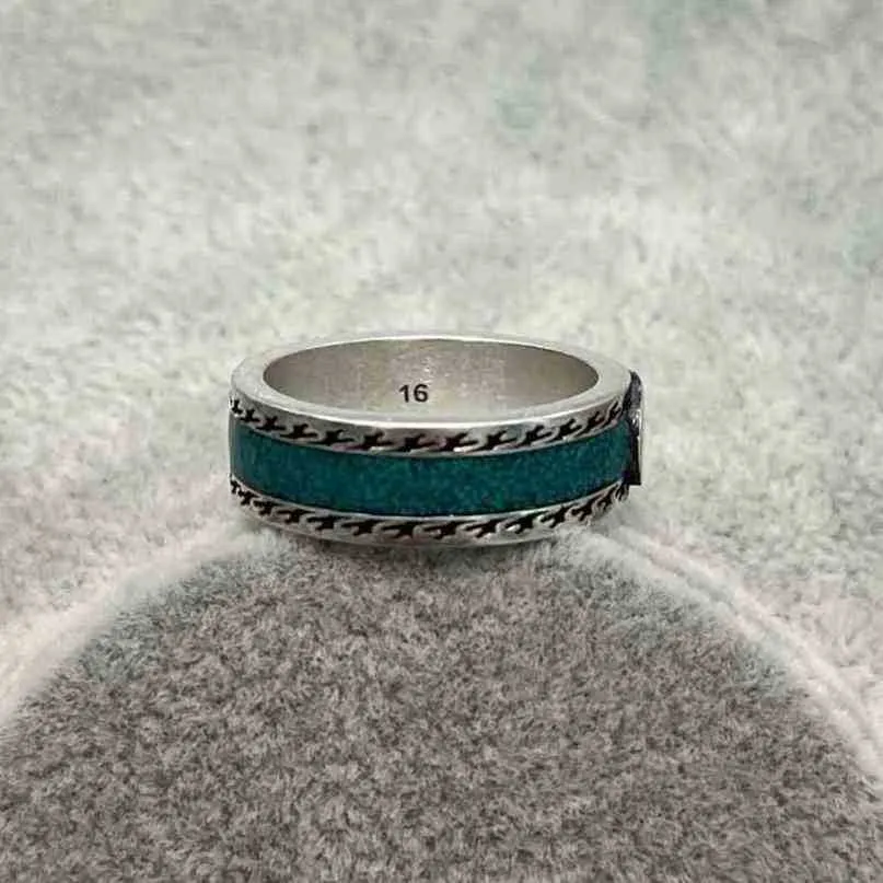 60% korting op designer sieraden armband ketting emaille in elkaar grijpende ring heren dames geweven biezen versierd met groen zilver nieuwe sieraden