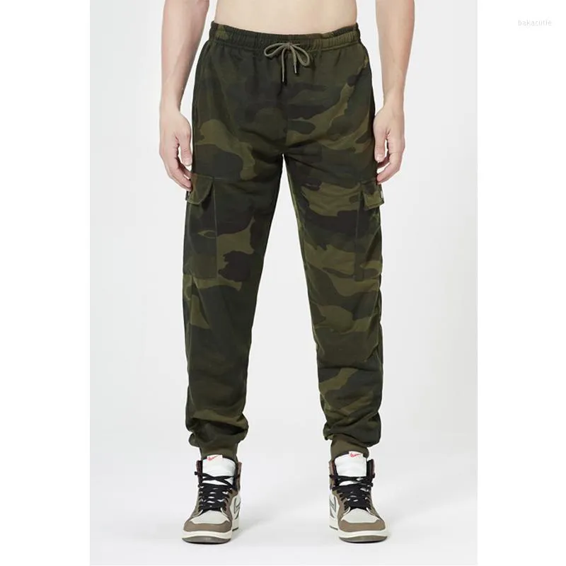 Pantalons pour hommes automne hiver hommes mode Cargo 2023 Camouflage cordon grand orteil garde décontracté poche latérale pantalons de survêtement