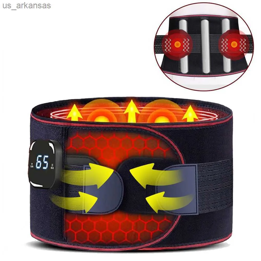 Infrared Heating Waist Massager Electric Vibration Abdomen Massage Belt Brace Support Protector Pain Relief Hot Compress L230523