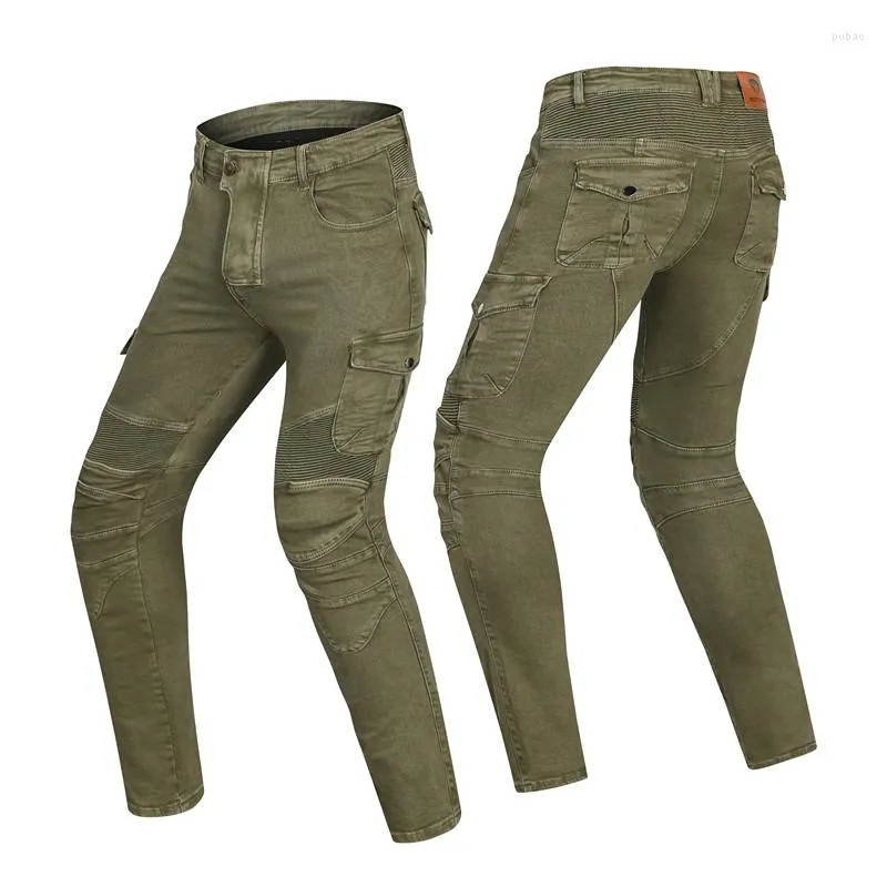 Vêtements de moto Four Seasons 2023 Pantalons de course Équipement d'équitation Jeans anti-chute droite haute élastique UGB06