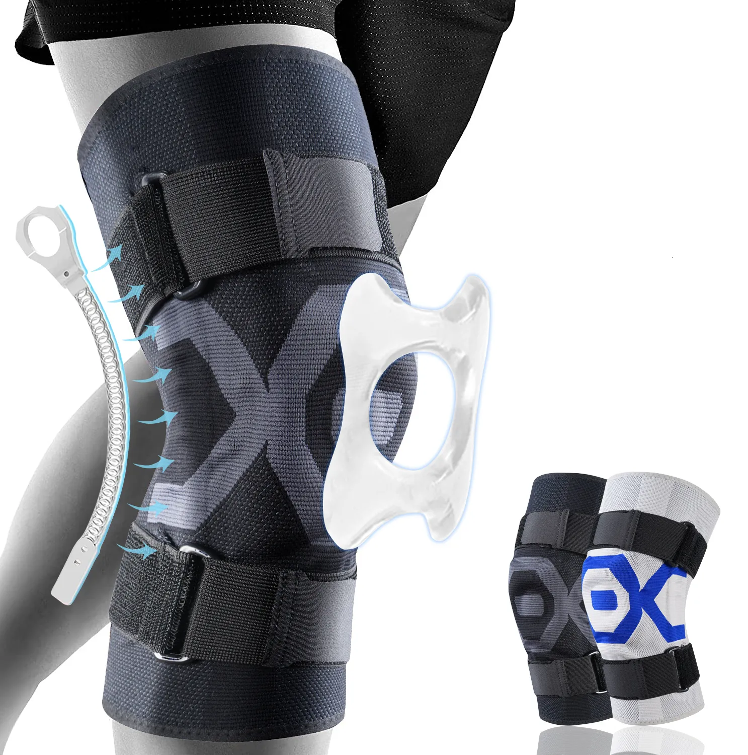 ELBOW KNEDYDS KNEE BRACE Support Komprimering Knähylsa med Patella Gel Pads Sidstabilisatorer för menisk tårarartrit Joint Pain Relie 230601