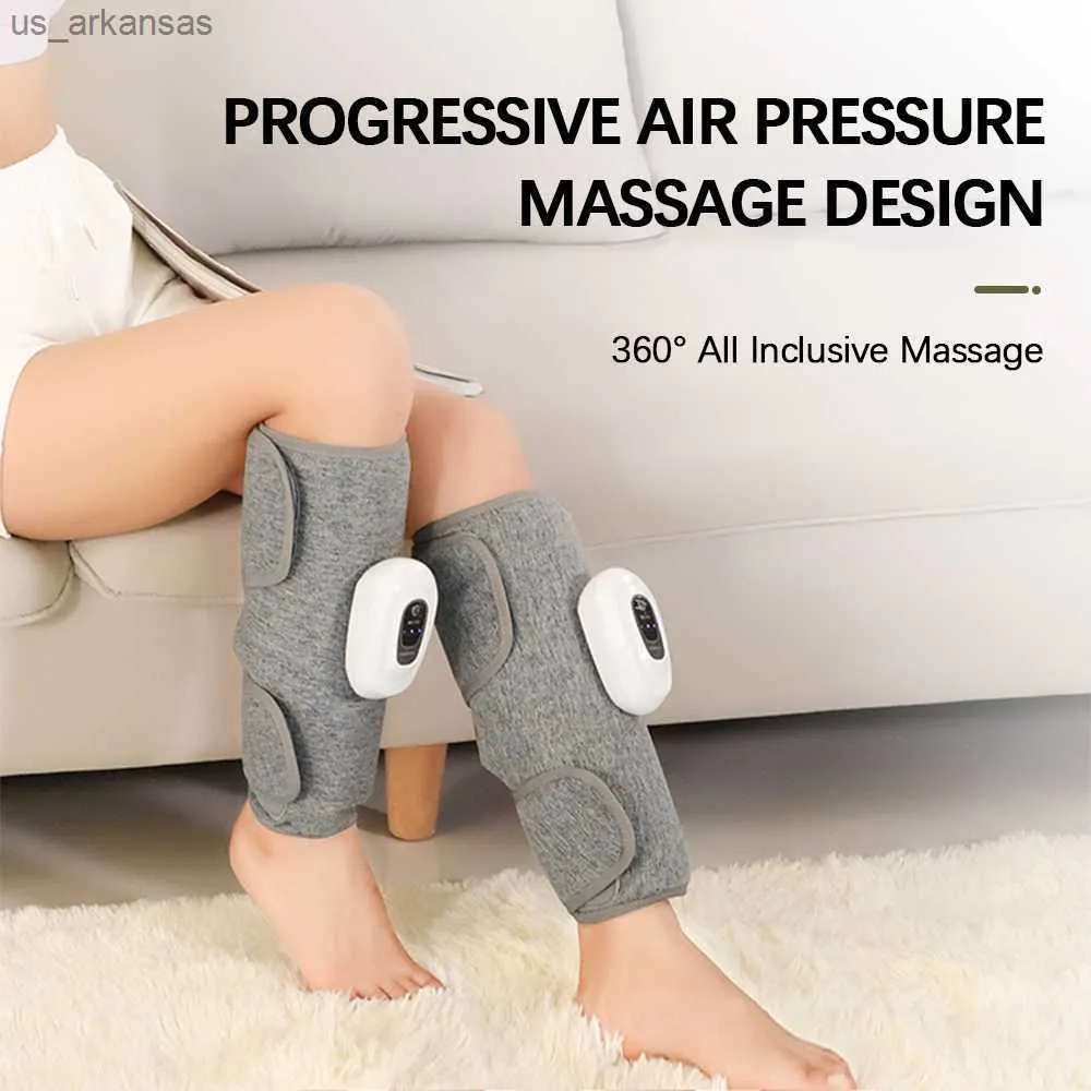 Massageador de perna elétrico automático sem fio 3 modos Massageador de compressão de pressão de ar Braço Panturrilha Dispositivo de massagem para alívio da dor muscular L230523