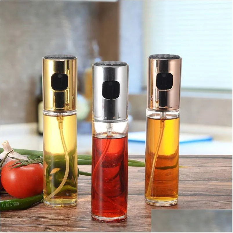 Autres ustensiles de cuisine Cuisson Huile d'olive Vaporisateur Bouteille Pushtype 100 Ml Bouteilles de vinaigre Pompe à eau Sauce Bbq Pulvérisateur Vtky2380 Drop Deliver Dhqrn