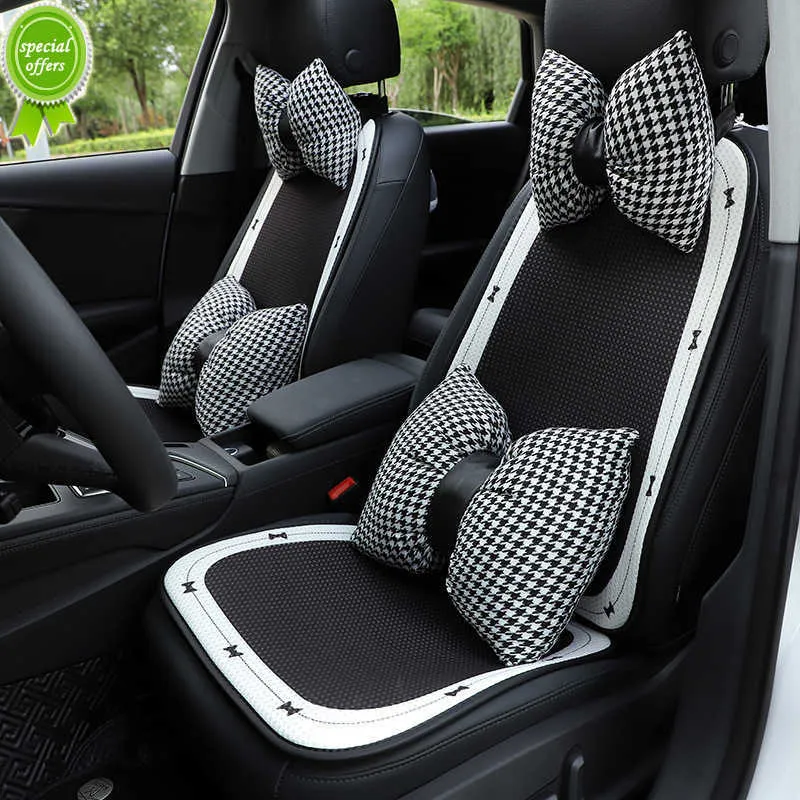 جديد كلاسيكي من منقوشة القوس Universal Car Deval Pillow الحلي المقعد مسند رأس الدعم لدعم السيارة الملحقات الداخلية للنساء