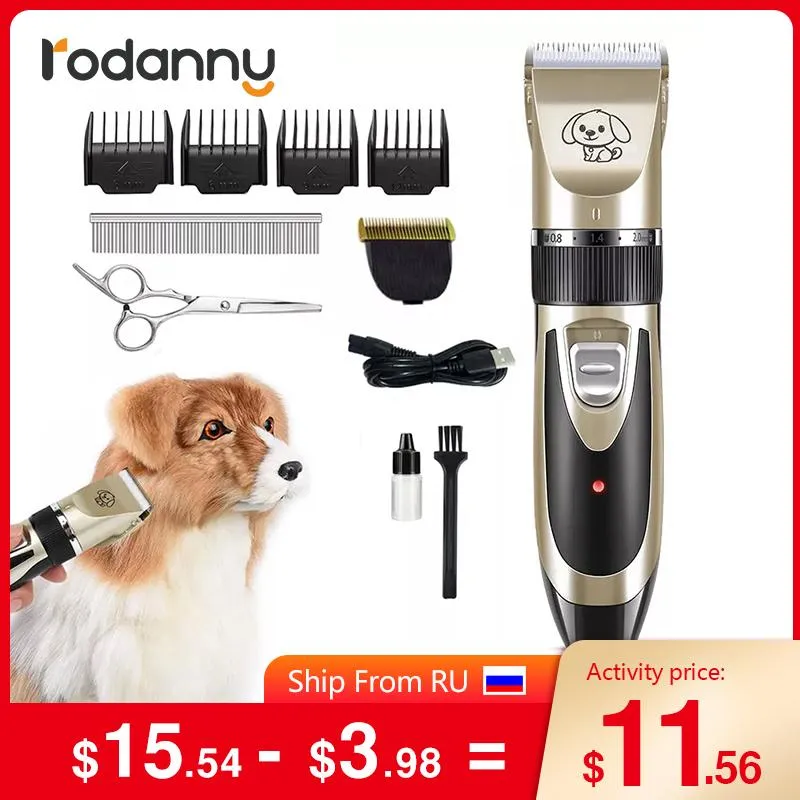 Verzorging Rodanny Professional Pet Clippers USB Oplaadbare elektrische honden Trimmer Kit Dieren Haar snijmachine