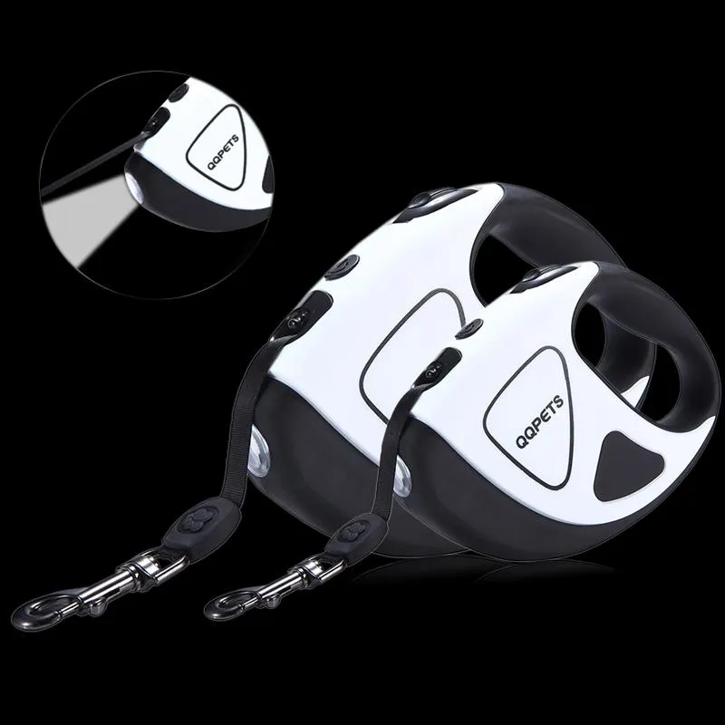 Trelas Dog Leash Harness Nylon Automático Corda de Tração Retrátil com Lanterna LED para Pequenos Grandes Suprimentos para Animais de Estimação Pastor Alemão Pug