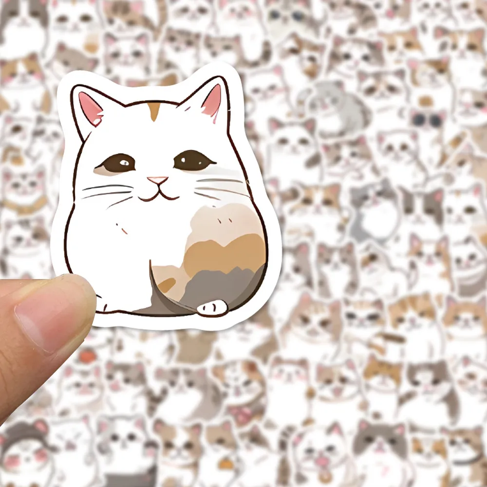 100 Cute Cat Stickers - Graffiti, Waterproof Vinyl Decals for ...