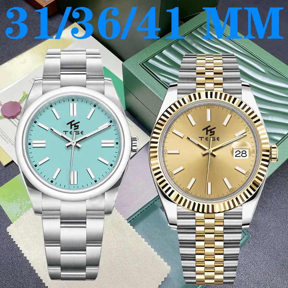 41MM Datejust Men s Sports Luxury Watch 2813 Automatic Movement Watch Women s Fashion Caja de acero de alta calidad Correa de reloj Night Glow Sapphire Caja de regalo impermeable