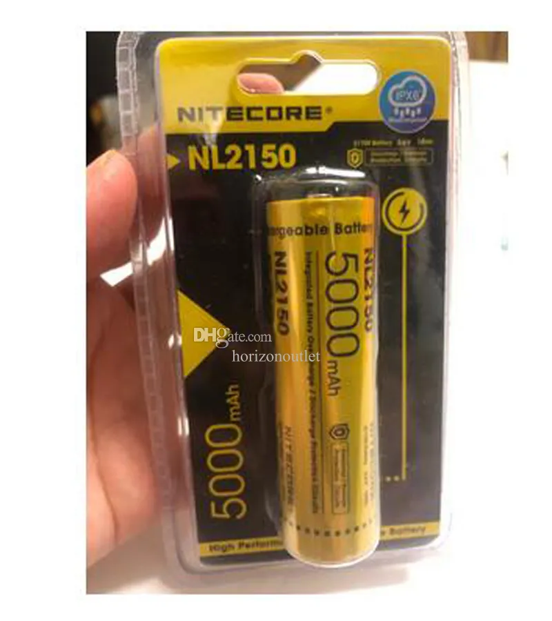 100% Original Nitecore NL2150 21700 Lithium Battery 5000mAh 5A 3.6V Li-ion Rechargeable Batteries for Headlamp Flashlight LED Light Vs NL2150HPR