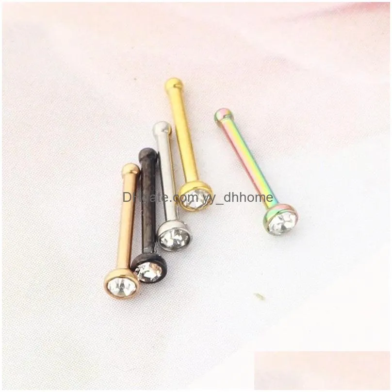 nose ring studs jewelry set surgical steel hoop rings pack nostril piercing jewel for women men