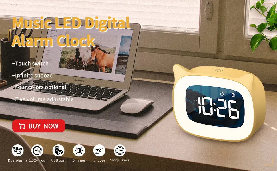 Acquista Sveglia con proiezione digitale a LED, orologio da tavolo, camera  da letto, comodino, timer di spegnimento, grande soffitto