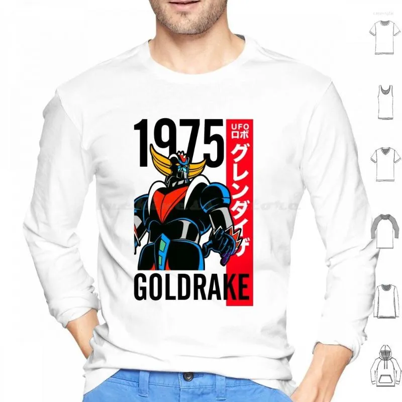 Moletons masculinos 270 Goldrake 1975 manga longa Ufo Robot Grendizer Goldorak Anime Fanart Mecha