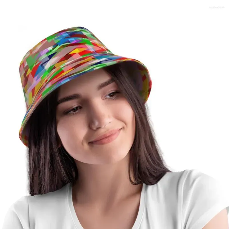 Bérets multicolore 3D tridimensionnel seau chapeau pour femmes hommes adolescent pliable Bob pêcheur chapeaux Panama casquette automne