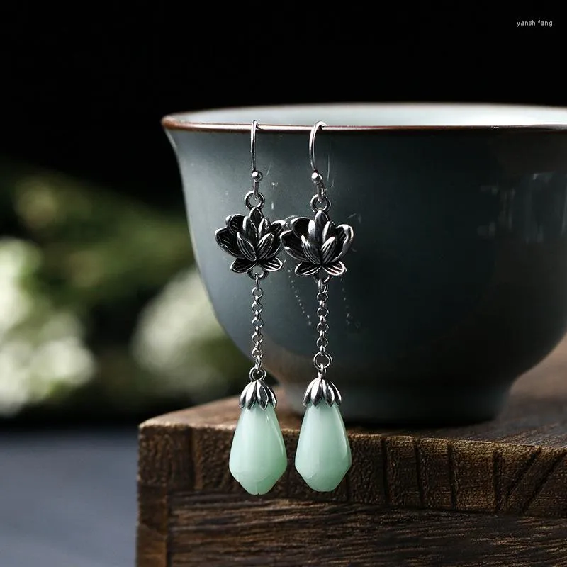 Stud Earrings 2023 Simple Silver Color Orchid Drop For Woman Elegant Imitation Eardrop Jewelry Wholesale