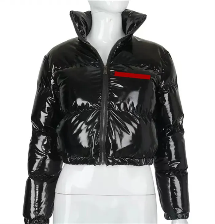 Womens Down Parkas Jacket Puffer Warm Windbreaker Coat Short Style For Lady Slim Jackets Winter Outwears With Letters Budge S-2XL