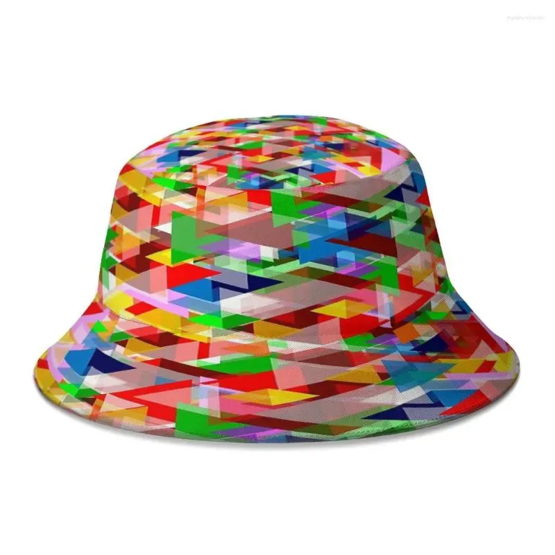 Berretti Multicolor 3D Cappello a secchiello tridimensionale per donna Uomo Adolescente Pieghevole Bob Pescatore Cappelli Panama Cap Autunno