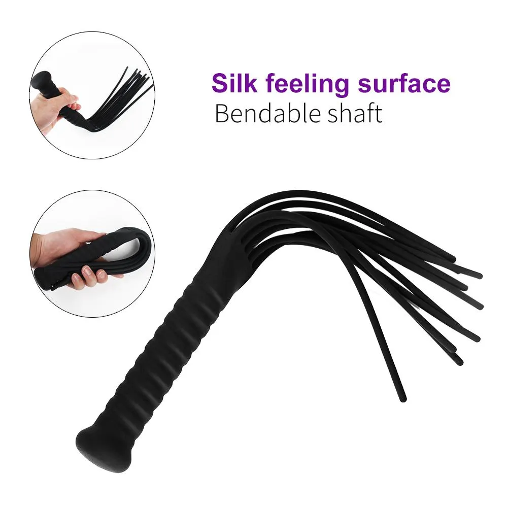 Produkter 40 cm mjuk silikonpisk bdsm slav fetisch spanking flogger erotiska leksaksvaror för vuxna kvinnliga spel levererar sexuler leksaker cosplay