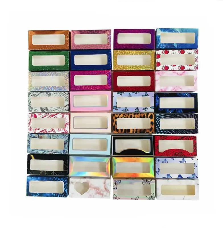 wholesale paper false eyelash packaging box lash boxes packaging custom logo faux cils 25mm mink eyelashes marble case