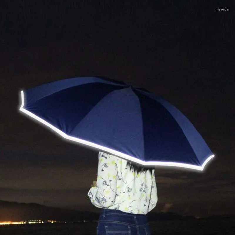 Parapluies 115 cm Entièrement Automatique Grand Parapluie Pluie Femmes 3 Pliant Résistant Au Vent Hommes Voyage Sécurité Fluorescence