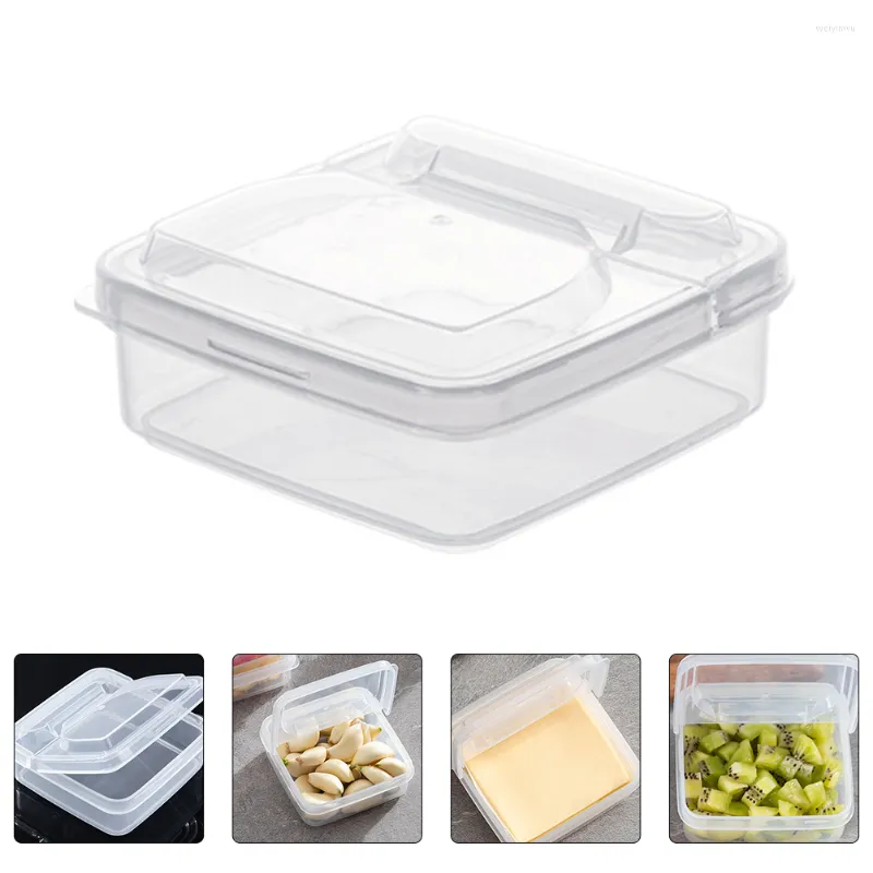 Ensembles de vaisselle 2 pièces boîte à beurre en plastique petit récipient de stockage plat produit organisateur porte-poubelle couvert fromage frais