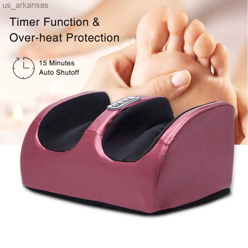 Electric Foot Massager Kneading Deep Tissue Relax Heated Roll Legs Feet Relief Fatigue Foot Massage Machine Heating Massage L230523