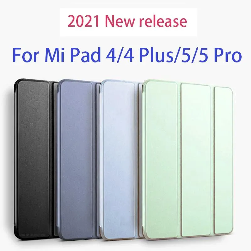 Case de caixa para Xiaomi Mi Pad 4 8,0 polegadas Silicone Smart Tampa para Xiaomi Mi Pad 4 Plus 10.1 Caso 2021 mi Pad 5 Pro 11 12,4 polegadas