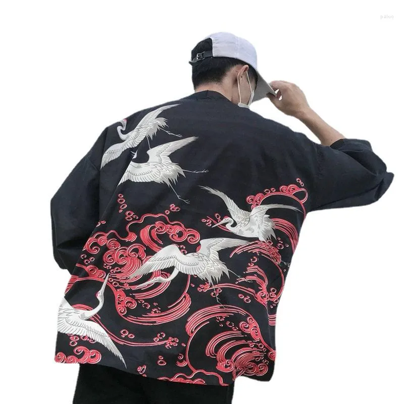 Ubranie etniczne Japońskie kimono Tradycyjne mężczyźni Yukata Mężczyzna samurajski kostium Cosplay Warrior Haori G005