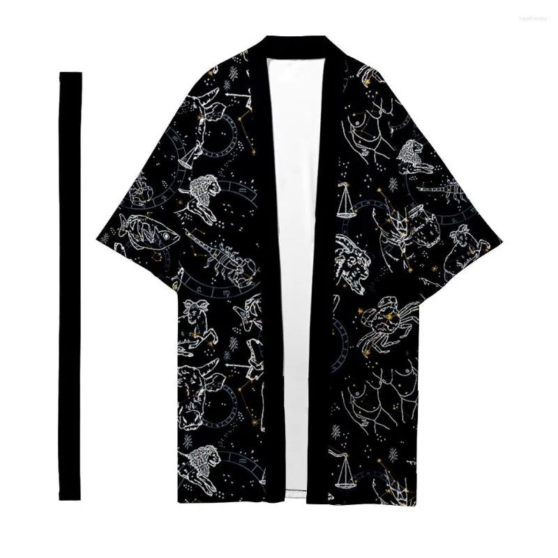 Ethnic Clothing High Quality Adult Shirt Classic Print Flower Blouse Japanese Yukata Kimono Top Harajuku Daily Haori Cardigan Asian