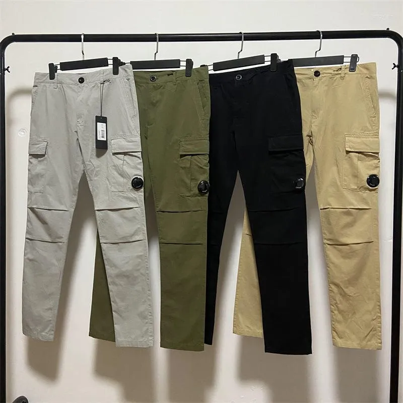 Pantalones de hombre 2023 Cp, pantalones de algodón para hombre, versión coreana informal, monos ajustados, deportes, marca Tide, bolsillo, Color sólido, para jóvenes